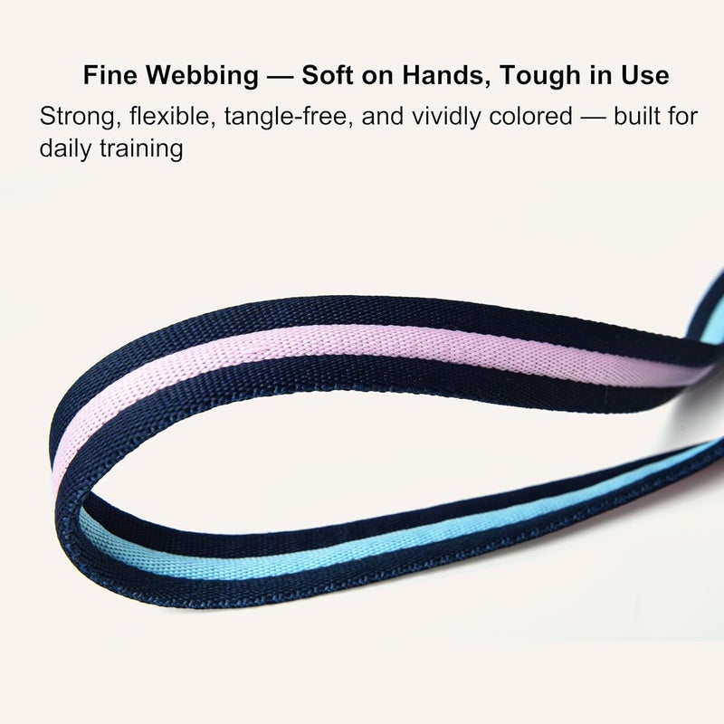Fornyk Lunge Line for Horse, Premium Equine Lunge Line with Alloy Trigger Buckle and Dual Swivel Snaps for Accurate Equestrian Training, Competition and Daily Use, 26ft/8m (Navy-Pink-Navy) - Image 4